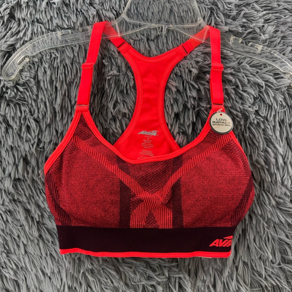 Avia Sports Bra Womens Medium Moisture Wicking Adjustable Straps NWT